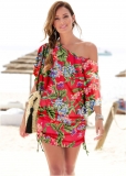 Venus Banded Convertible Dress - Red Multi Venus Banded Convertible Dress - Red Multi