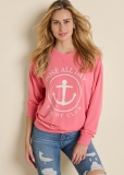 Venus Rose All Day Sweatshirt in Pink Venus Rose All Day Sweatshirt in Pink