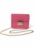 Venus Mini Chain Croc Crossbody in Pink Multi Venus Mini Chain Croc Crossbody in Pink Multi