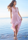 Venus Tiered Lace Trim Maxi Dress - Lilac Venus Tiered Lace Trim Maxi Dress - Lilac