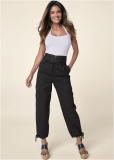 Venus High Waisted Cargo Pants in Black Venus High Waisted Cargo Pants in Black