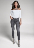 Venus Stud Detail Skinny Jeans in Washed Denim Venus Stud Detail Skinny Jeans in Washed Denim