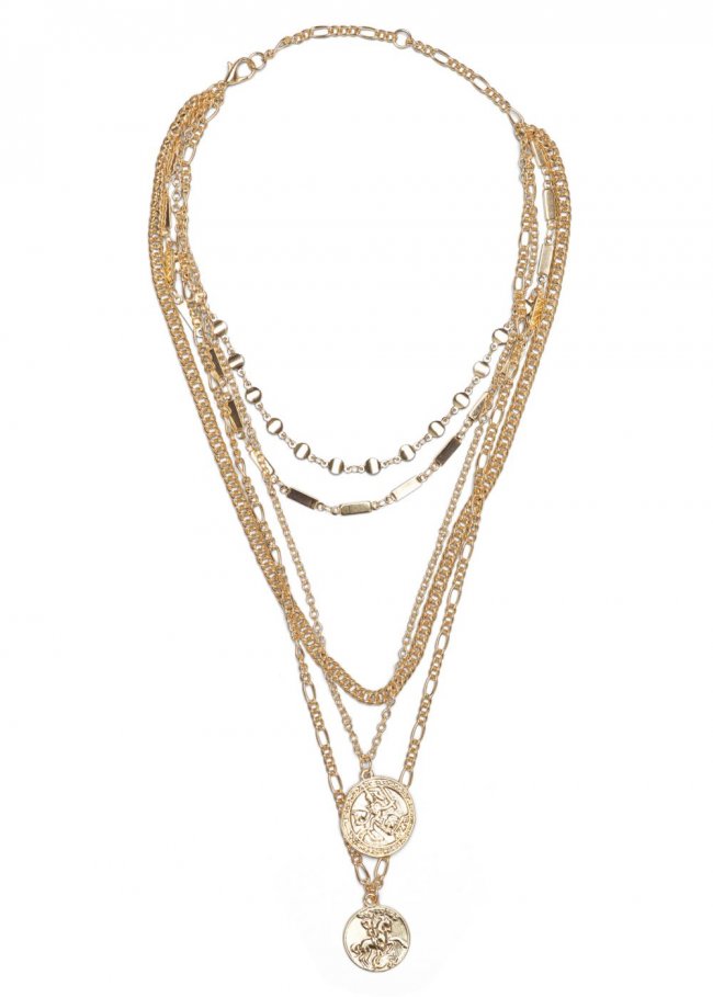 Venus Layered Coin Detail Choker in Gold Venus Layered Coin Detail Choker in Gold