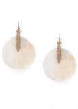 Venus Mother Of Pearl Earrings in Beige Venus Mother Of Pearl Earrings in Beige