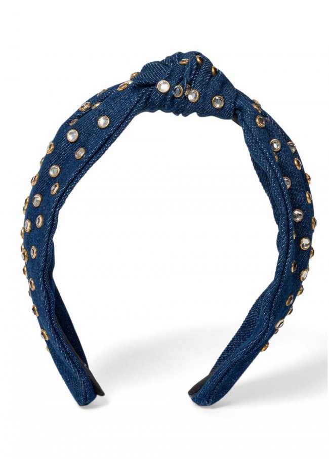 Venus Embellished Headband in Navy Venus Embellished Headband in Navy