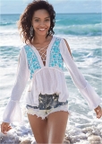 Venus Bleached Jean Shorts - Denim Blue Venus Bleached Jean Shorts - Denim Blue