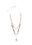 Venus Stars Stones Layered Necklace in Blue Venus Stars Stones Layered Necklace in Blue