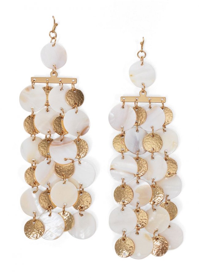 Venus Waterfall Earrings in Beige Venus Waterfall Earrings in Beige