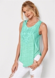 Venus Lace Detail Scoop Neck Top in Mint Venus Lace Detail Scoop Neck Top in Mint