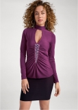 Venus Embellished Mini Dress - Purple Venus Embellished Mini Dress - Purple