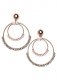 Venus Beaded Hoop Earrings in Pink Venus Beaded Hoop Earrings in Pink