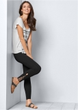Venus Ankle Detail Leggings in Black Venus Ankle Detail Leggings in Black