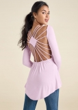 Venus Strappy Open Back Top in Lilac Venus Strappy Open Back Top in Lilac
