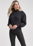 Venus VENUS | Wrapped Turtleneck Sweater in Black Multi Venus VENUS | Wrapped Turtleneck Sweater in Black Multi