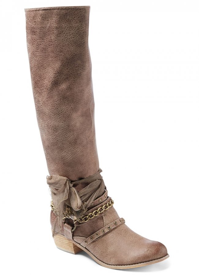 Venus Embellished Western Boots in Taupe Venus Embellished Western Boots in Taupe