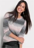 Venus VENUS | Ombre Stripe Sweater in Pink & Black Venus VENUS | Ombre Stripe Sweater in Pink & Black