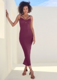 Venus Strappy Midi Dress - Wine Venus Strappy Midi Dress - Wine