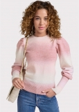 Venus VENUS | Ombre Balloon Sleeve Sweater in Pink Multi Venus VENUS | Ombre Balloon Sleeve Sweater in Pink Multi
