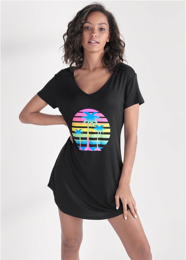 Venus Miami Sunset Graphic sleepshirt Venus Miami Sunset Graphic sleepshirt