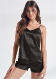 Venus Midnight Cat SATIN PAJAMA SET Venus Midnight Cat SATIN PAJAMA SET