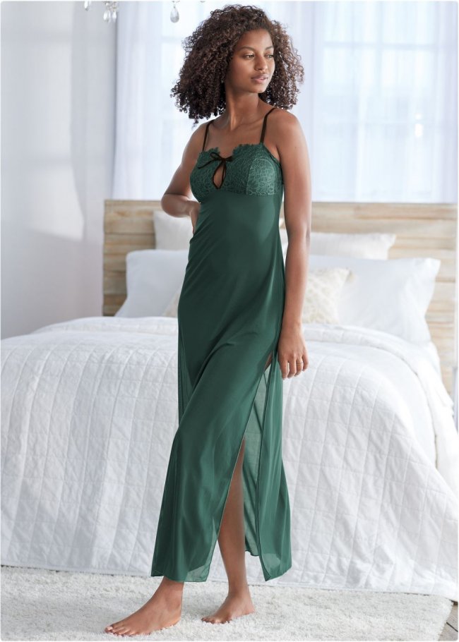 Venus Green LACE DETAIL SLIP Venus Green LACE DETAIL SLIP