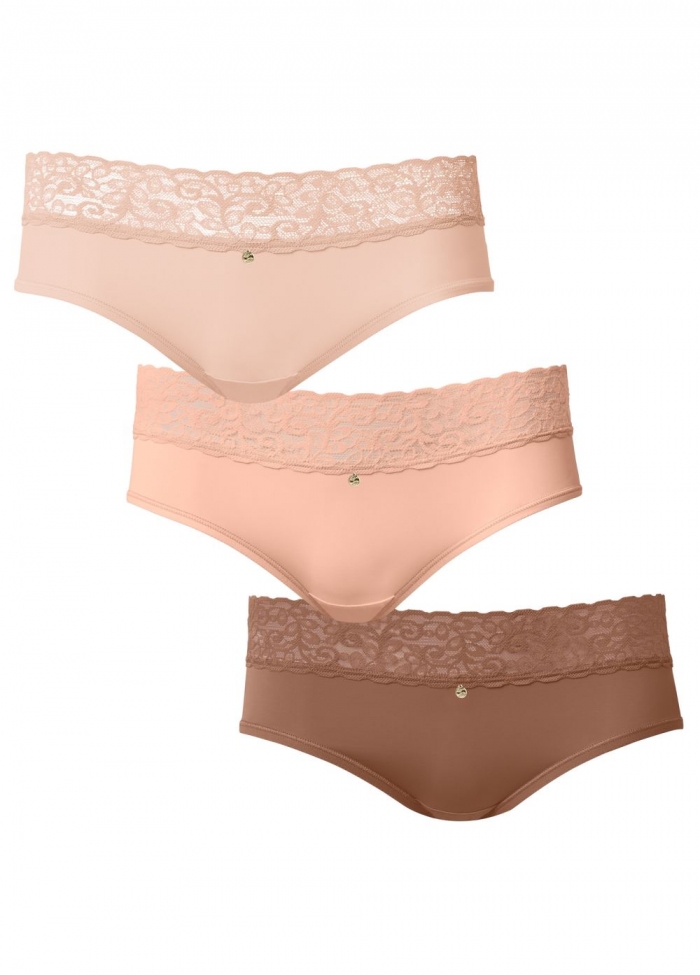 Venus Savory Spices Pearl By Venus? Lace Trim Hipster 3 Pack