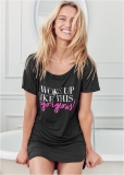 Venus Black Multi Graphic sleepshirt Venus Black Multi Graphic sleepshirt