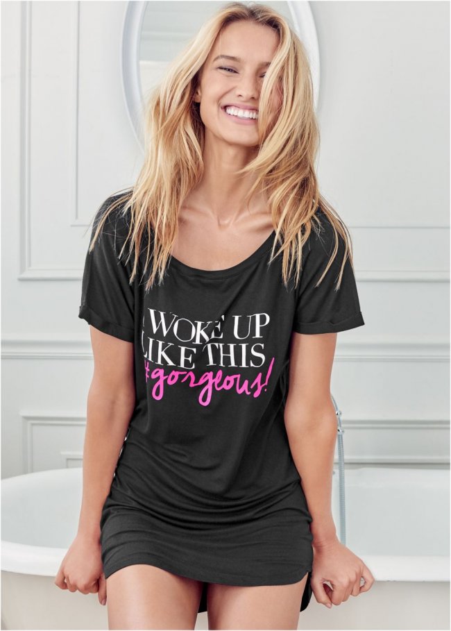 Venus Black Multi Graphic sleepshirt Venus Black Multi Graphic sleepshirt