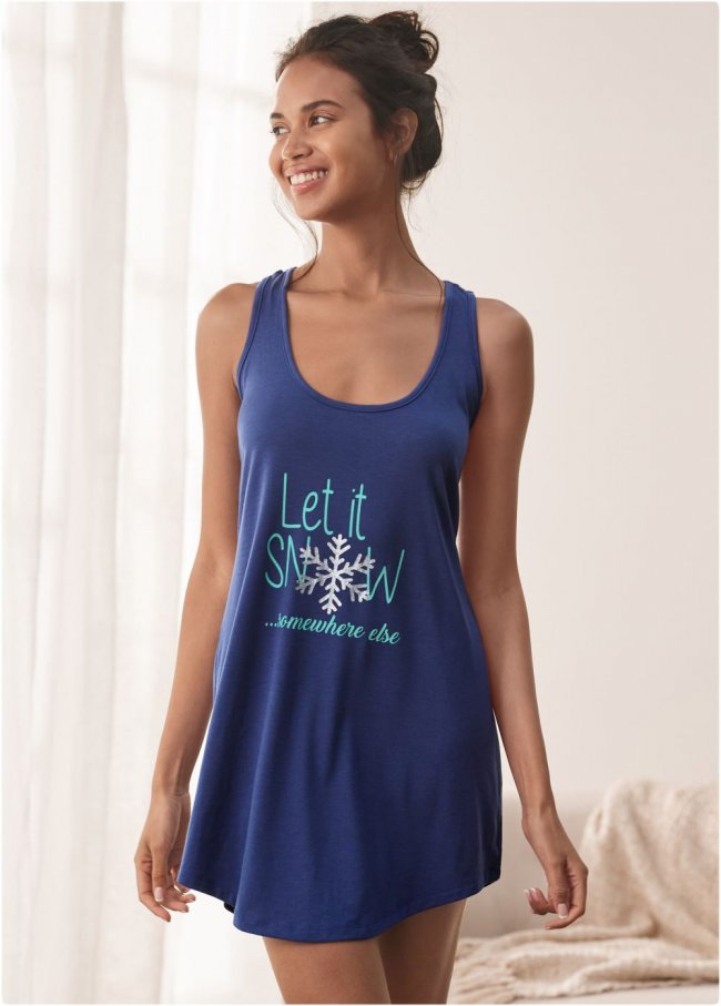 Venus Let It Snow Lace Back Nightgown Venus Let It Snow Lace Back Nightgown