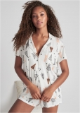 Venus Ivory Multi Short Sleeve Pajama Set Venus Ivory Multi Short Sleeve Pajama Set