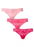 Venus Delightful Devotion Pearl By Venus? Allover Lace Thong 3 Pack Venus Delightful Devotion Pearl By Venus? Allover Lace Thong 3 Pack