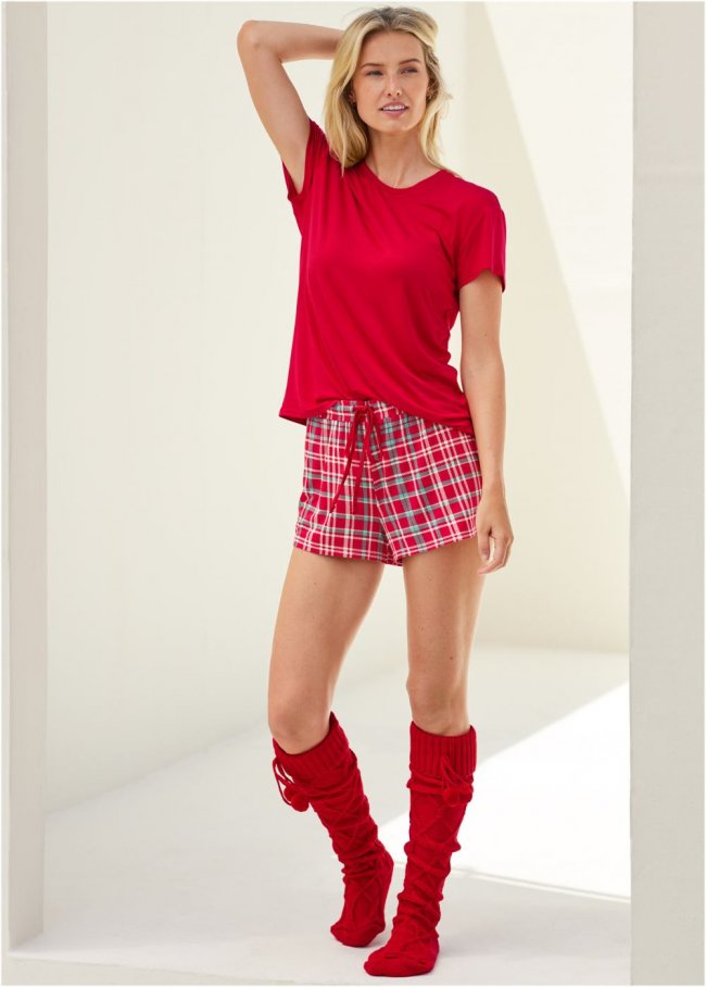 Venus Festive Flannel PAJAMA SET WITH SOCKS Venus Festive Flannel PAJAMA SET WITH SOCKS