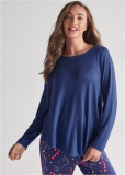 Venus Dark Blue LONG SLEEVE SLEEP SHIRT Venus Dark Blue LONG SLEEVE SLEEP SHIRT