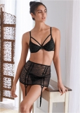 Venus Black Leopard LEOPARD LACE SET Venus Black Leopard LEOPARD LACE SET