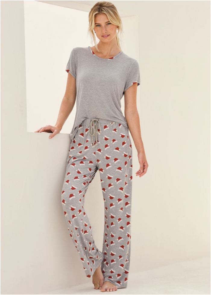 Venus Santas Hat SHORT SLEEVE PAJAMA SET
