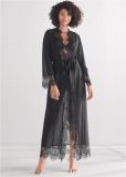 Venus Black LONG SLEEVED MAXI ROBE Venus Black LONG SLEEVED MAXI ROBE