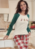 Venus Green Multi LONG SLEEVE SLEEP SHIRT Venus Green Multi LONG SLEEVE SLEEP SHIRT
