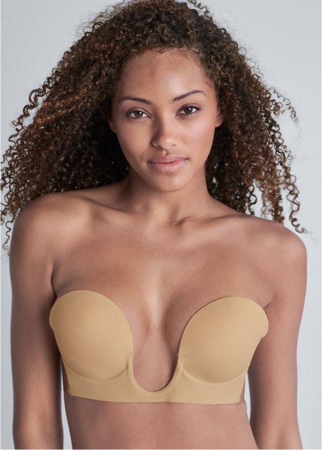 Venus Deep Plunge Strapless Bra in Nude Venus Deep Plunge Strapless Bra in Nude