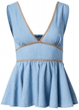 Venus Plus Size Chambray Babydoll Top Venus Plus Size Chambray Babydoll Top