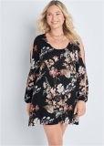 Venus Plus Size Sleeve Detail Dress Venus Plus Size Sleeve Detail Dress