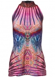 Venus Plus Size Neon Jungle Mock-Neck Top Venus Plus Size Neon Jungle Mock-Neck Top