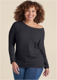 Venus Plus Size Casual Long Sleeve Tee Venus Plus Size Casual Long Sleeve Tee