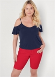 Venus Red JEAN BERMUDA SHORTS Venus Red JEAN BERMUDA SHORTS
