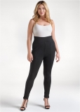 Venus Plus Size High-Rise Ponte Pants in Black Venus Plus Size High-Rise Ponte Pants in Black