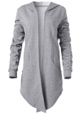 Venus Plus Size Asymmetrical Lounge Hoodie in Heather Grey Venus Plus Size Asymmetrical Lounge Hoodie in Heather Grey