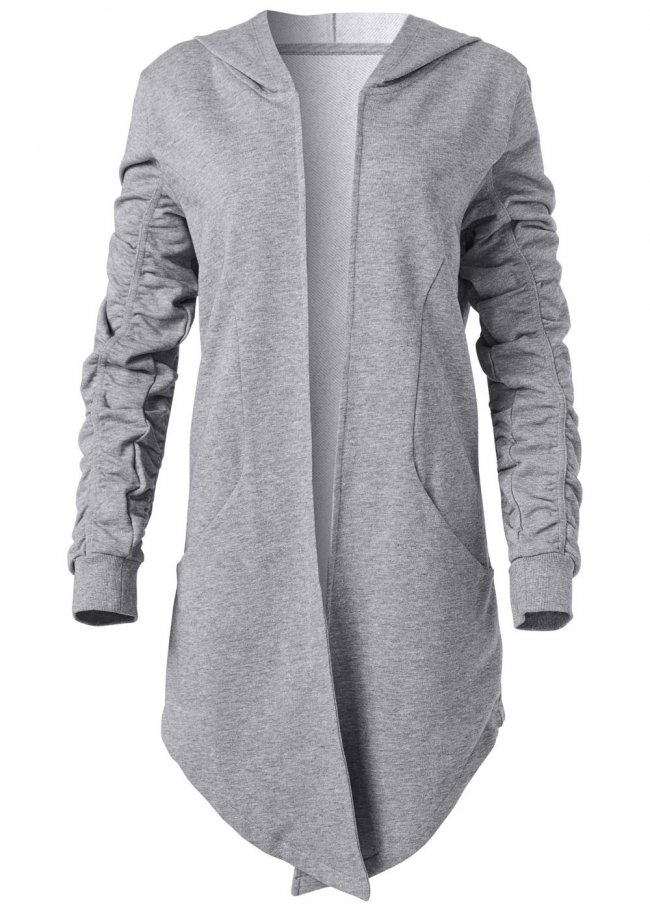 Venus Plus Size Asymmetrical Lounge Hoodie in Heather Grey Venus Plus Size Asymmetrical Lounge Hoodie in Heather Grey