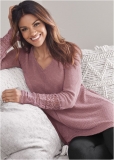 Venus Plus Size Casual Waffle Knit Top Venus Plus Size Casual Waffle Knit Top