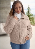 Venus Plus Size Knit Zip Sweater in Moonlight Venus Plus Size Knit Zip Sweater in Moonlight
