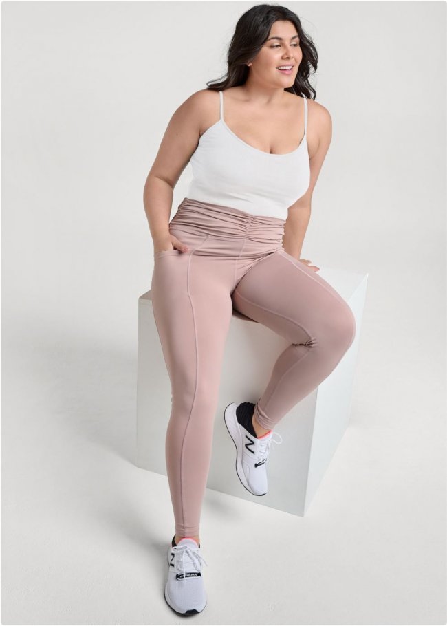 Venus Tan RUCHED WAIST LEGGINGS Venus Tan RUCHED WAIST LEGGINGS