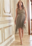 Venus Taupe SEQUIN DETAIL PARTY DRESS Venus Taupe SEQUIN DETAIL PARTY DRESS